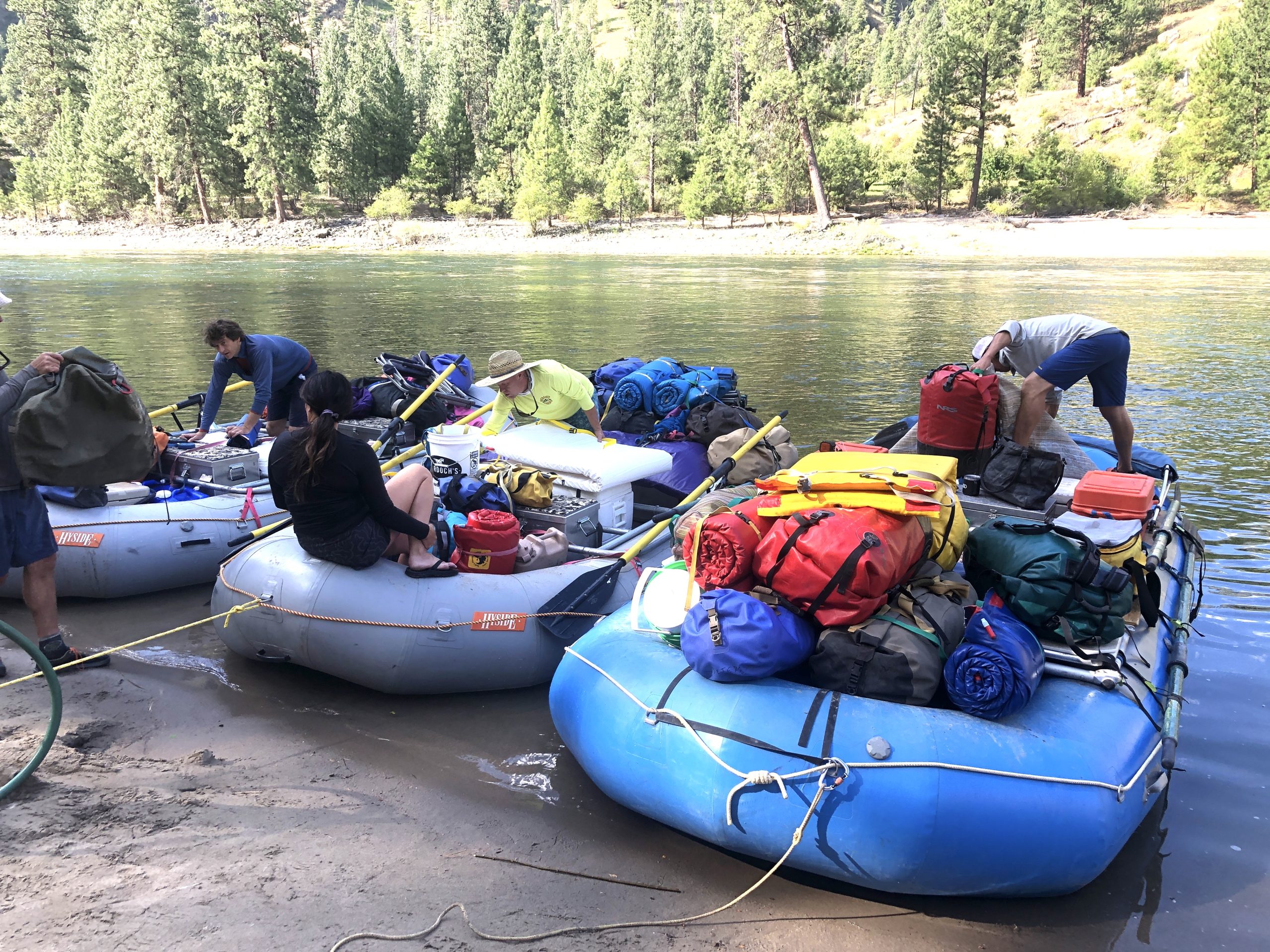 fully loaded overnight rafts