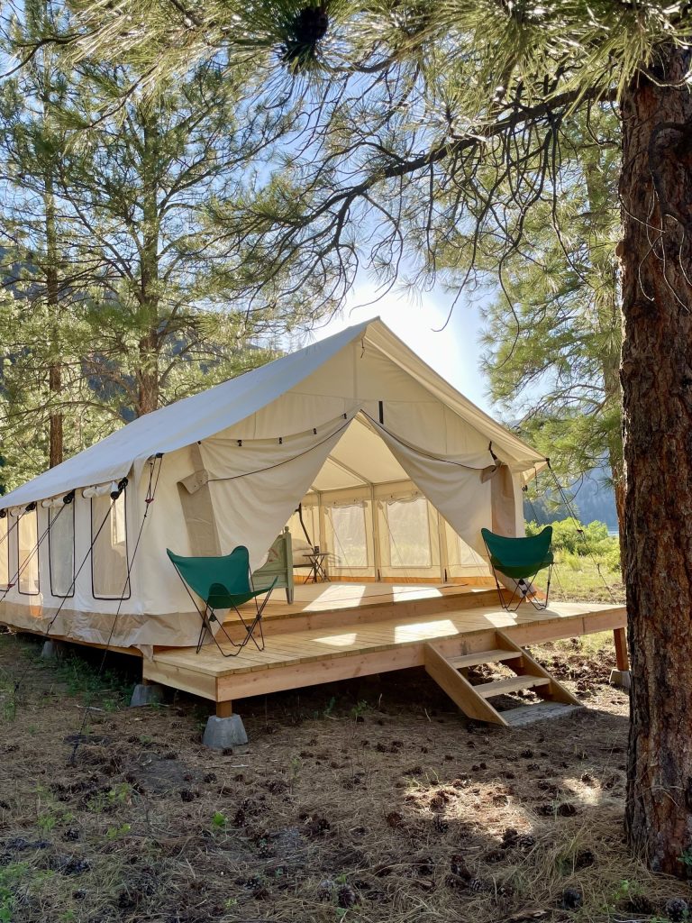 Ponderosa tent available for glamping